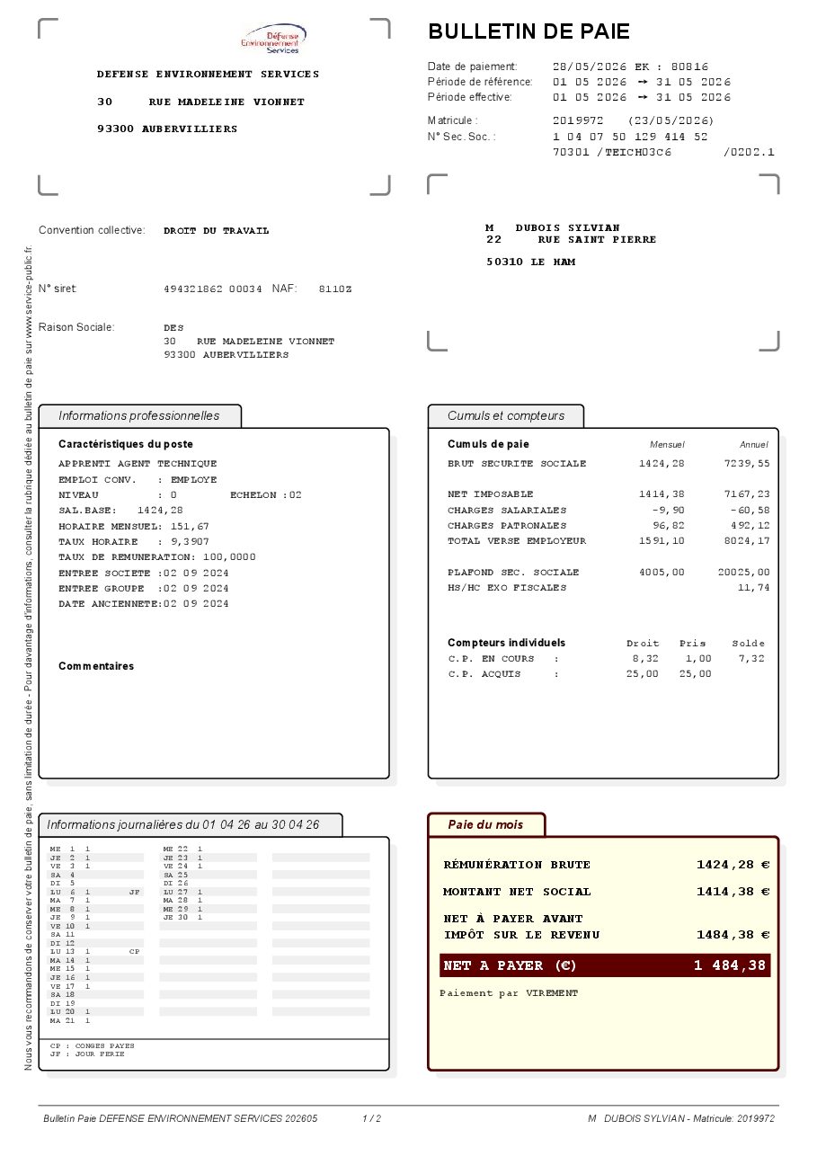 Aperçu de Bulletin_Paie_-_2026-05_-_Matricule_2019972.pdf