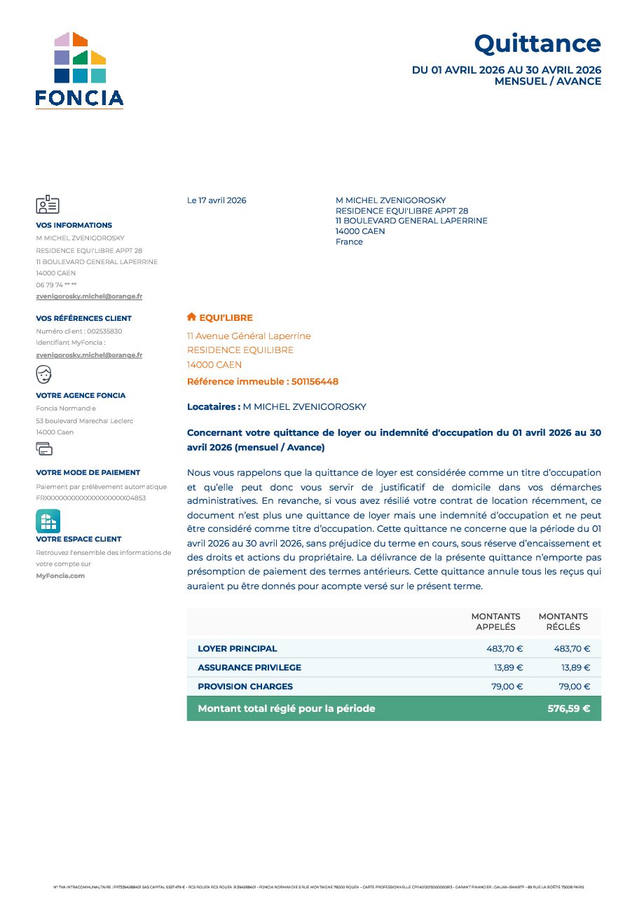 Aperçu de Quittance de loyer du 01 04 2026 au 30 04 2026.pdf