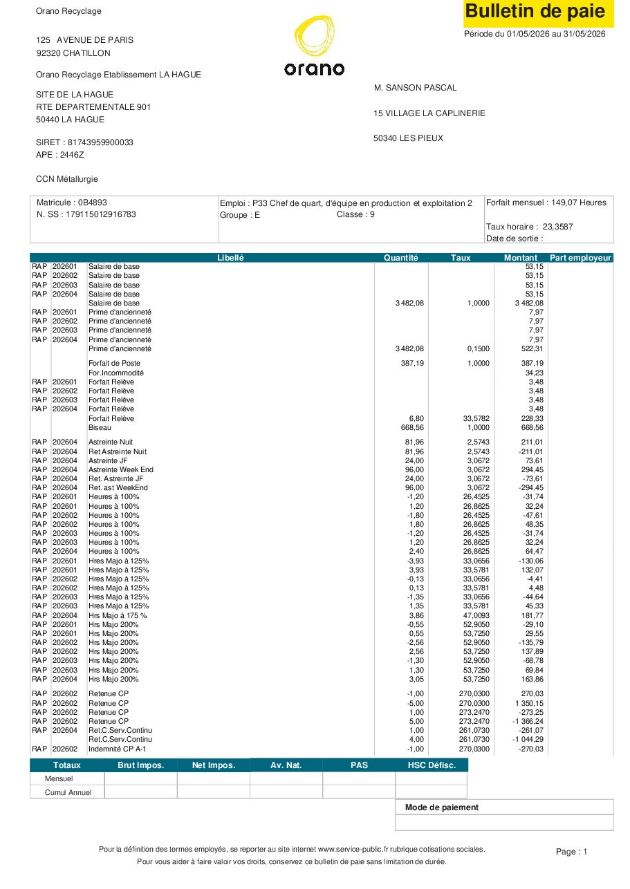 Aperçu de Bulletin de paie SANSON Pascal  du 2026-05.pdf.pdf
