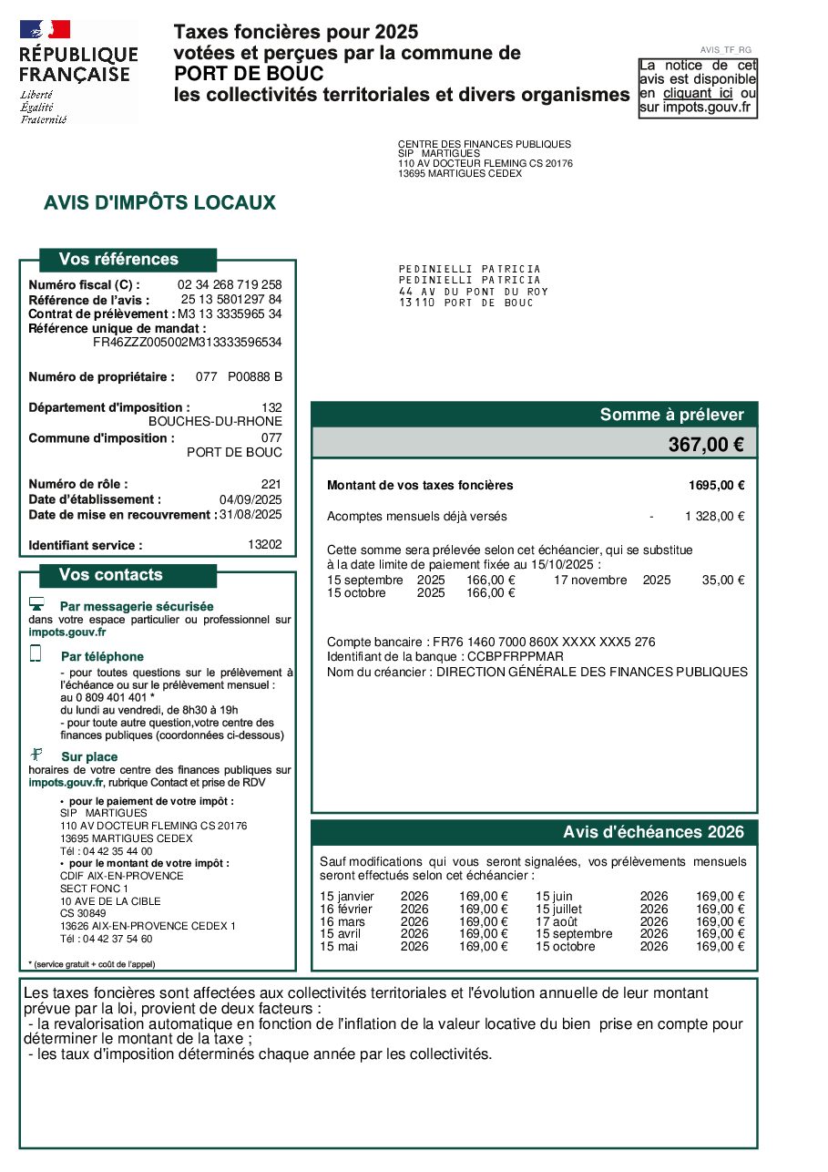 Aperçu de TaxesfoncieresavisPORTDEBOUC13TaxesFoncieresavisPORTDEBOUC13.pdf