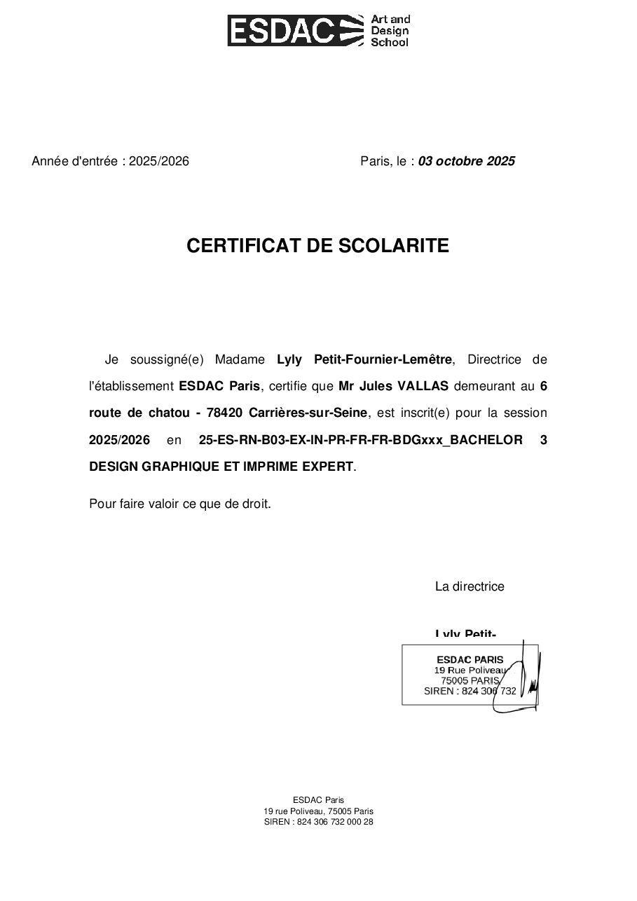 Aperçu de Certificat scolarité .pdf
