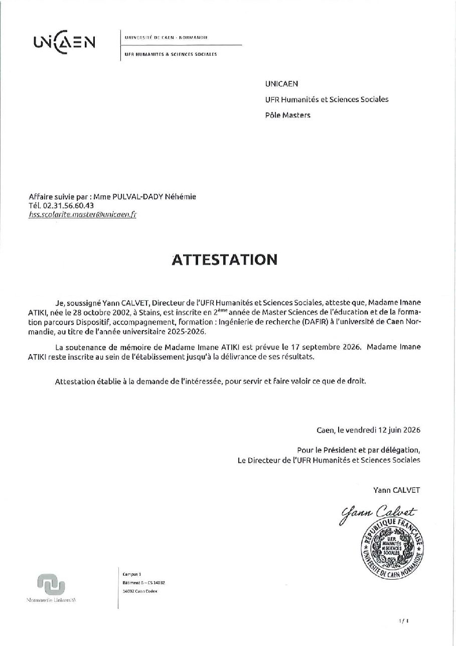 Aperçu de Attestation scolarité Imane ATIKI.pdf