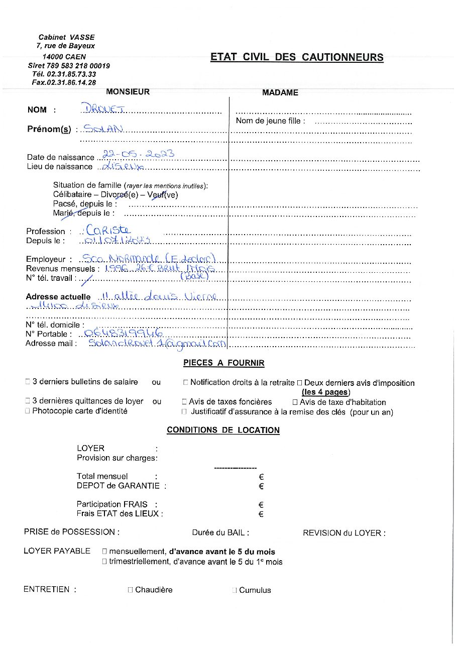 Aperçu de Fiche garant 2