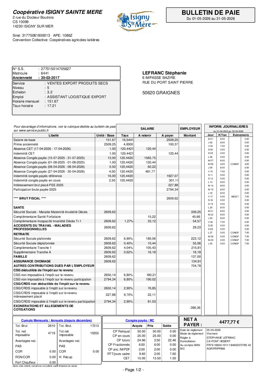 Aperçu de Stephanie LEFRANC_Bulletin de paie du 2026-05-31_1 (1).pdf