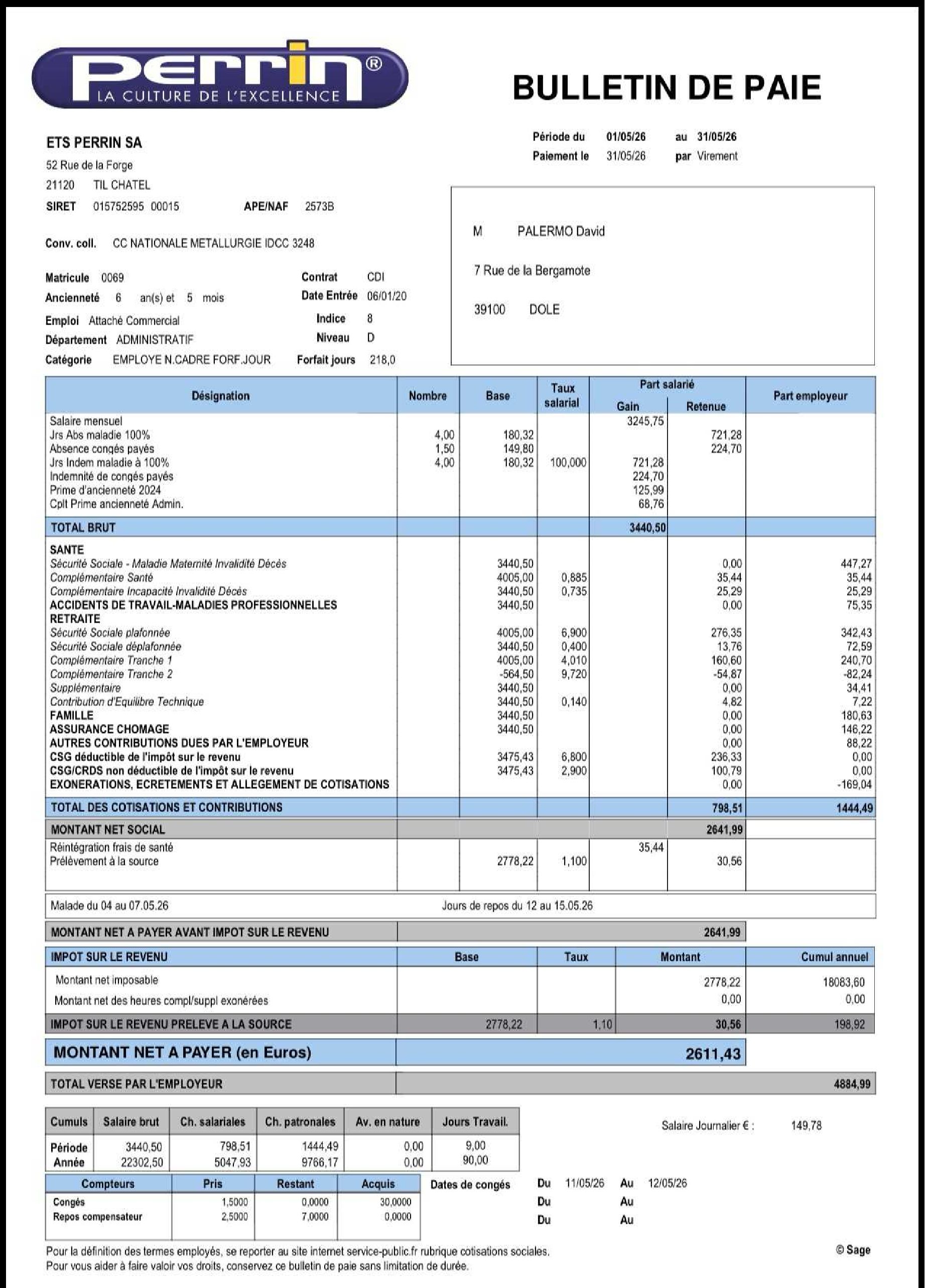 Aperçu de Bulletin de salaire mai pdf.pdf