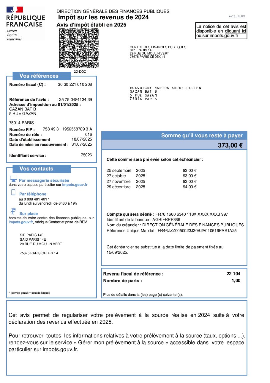 Aperçu de Avis impot Marius 2025_sur revenus_2024.pdf