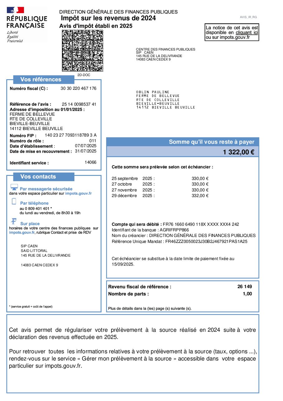 Aperçu de Avis impot Pauline 2025_sur revenus_2024.pdf