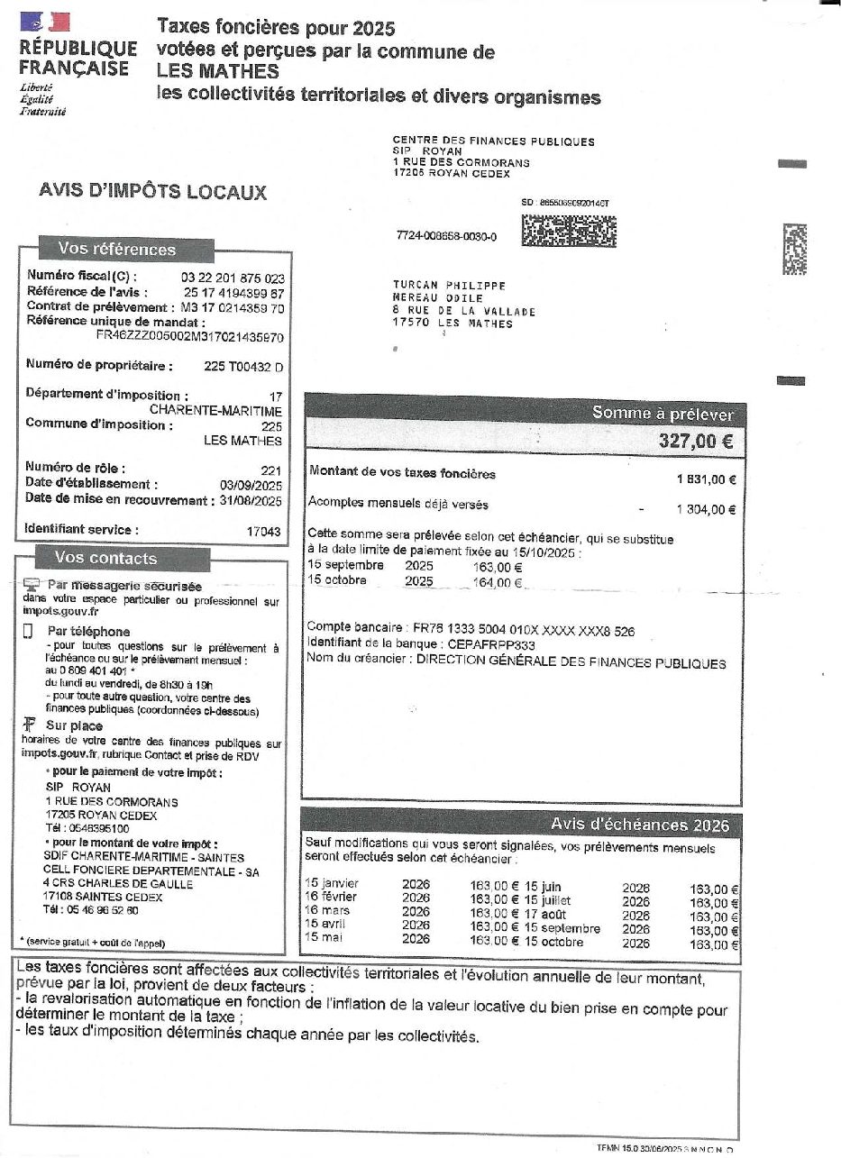 Aperçu de Taxe foncière 2025 .pdf