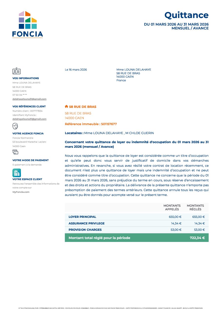 Aperçu de Quittance de loyer du 01 03 2026 au 31 03 2026.pdf