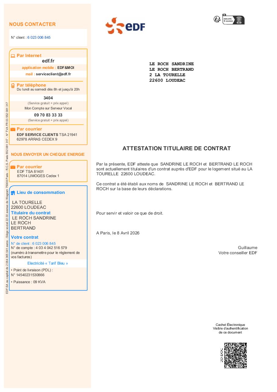 Aperçu de Attestation domicile Bertrand Le Roch.pdf