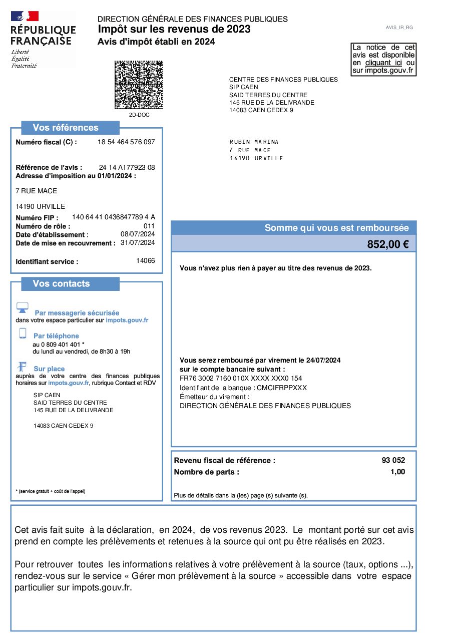 Aperçu de marina avis d'impots sur le revenu 2024.pdf