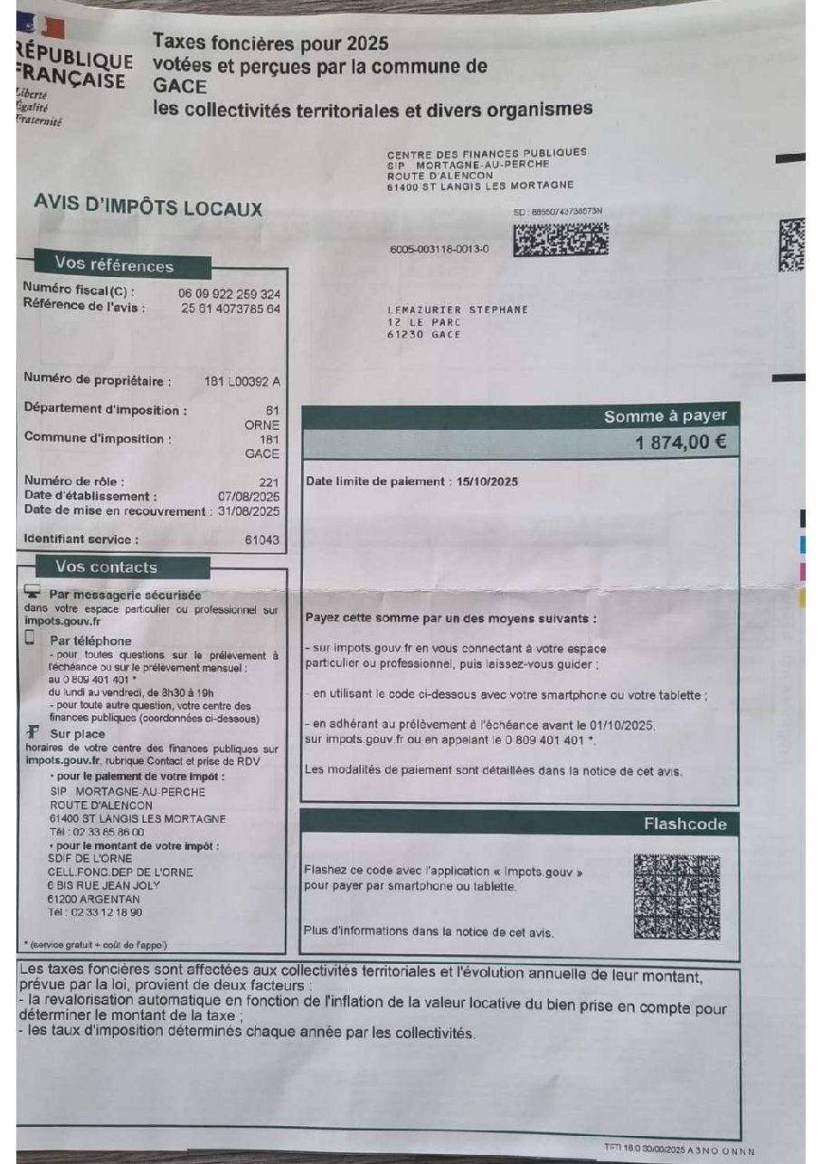 Aperçu de Taxe foncière 2025.pdf